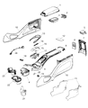 Dodge Journey Center Console Base Diagram - 1VF70GT5AA