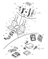 Dodge Ram 2500 Armrest Diagram - 1QA13BD3AA