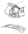 Dodge Caliber Weather Strip Diagram - 5074523AC