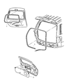 2002 Jeep Grand Cherokee Weather Strip Diagram - 55363160AA