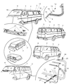 Dodge Ram Van Windshield Diagram - 5017528AA