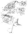 2008 Jeep Grand Cherokee Tailgate Handle Diagram - 1FN57AXRAA
