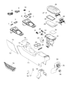 Jeep Cherokee Center Console Base Diagram - 5SF14LU5AA