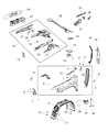 Jeep Cherokee Front Cross-Member Diagram - 68328110AA