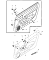 2004 Chrysler Sebring Door Handle Diagram - MR958569