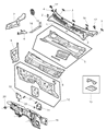 Dodge Dakota Dash Panels Diagram - 55255082AJ