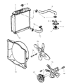 Dodge Ramcharger Radiator Hose Diagram - 52005814