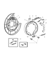 2008 Jeep Compass Parking Brake Shoe Diagram - 5191215AA