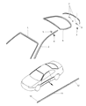1999 Dodge Avenger Door Moldings Diagram - MR760464