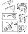 Chrysler Fender Diagram - 5183423AA