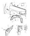 Dodge Ram 2500 Fender Diagram - 55276209AD