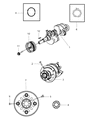 Chrysler PT Cruiser Crankshaft Thrust Washer Set Diagram - 68036245AA