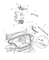 Dodge Intrepid Trunk Lid Lift Support Diagram - G0004958AB