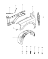 Ram Fender Diagram - 68360831AB