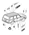 Jeep Cherokee Power Window Switch Diagram - 56009451AC