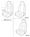 1999 Jeep Wrangler Seat Cushion Diagram - PY581AZ