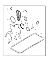 Ram Timing Cover Gasket Diagram - 68282010AA