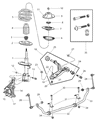 Chrysler Voyager Sway Bar Link Diagram - 4743021AA