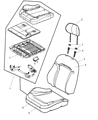 2004 Jeep Liberty Seat Cushion Diagram - 5093975AA