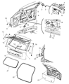 2007 Jeep Grand Cherokee Tailgate Handle Diagram - 5166876AA