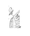 Jeep Commander Car Mirror Diagram - 1GJ041SBAA