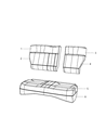 2008 Dodge Caliber Seat Cover Diagram - 1GY52BD5AA