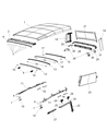 Jeep Gladiator Weather Strip Diagram - 68466091AA