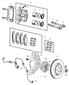 2005 Jeep Grand Cherokee Brake Pad Diagram - 5080868AA