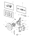 Chrysler Voyager Brake Caliper Bracket Diagram - 5019879AA