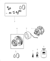 Jeep A/C Compressor Diagram - 68028917AD