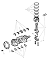 Chrysler PT Cruiser Piston Ring Set Diagram - 5019834AA