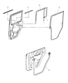 Jeep Wrangler Weather Strip Diagram - 55395718AI