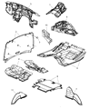 2010 Dodge Nitro Exhaust Heat Shield Diagram - 55373021AC