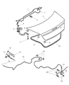Dodge Stratus Trunk Lid Latch Diagram - MR473732