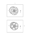 Dodge Viper Wheel Cover Diagram - 1UP65AAAAA
