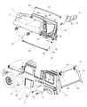 2015 Jeep Wrangler Weather Strip Diagram - 55397454AJ