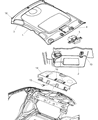2005 Chrysler 300 Sun Visor Diagram - 1AH061D1AA