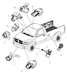 Ram Air Bag Sensor Diagram - 68056160AA