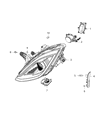 Dodge Viper Headlight Diagram - 68145249AC