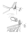 2008 Jeep Compass Car Mirror Diagram - 5160044AB
