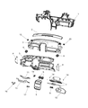 Jeep Compass Steering Column Cover Diagram - 1AV76XDVAE