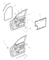 2002 Dodge Durango Door Seal Diagram - 55256706AD