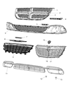 Ram C/V Grille Diagram - 68100689AC