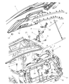 2008 Dodge Dakota Hood Hinge Diagram - 55176929AC