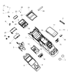 Chrysler Aspen Center Console Base Diagram - 1JG421DBAA