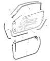 Chrysler Crossfire Weather Strip Diagram - 5096796AA