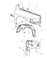 2010 Dodge Ram 3500 Wheelhouse Diagram - 55276799AF