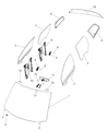 2019 Dodge Journey Windshield Diagram - 68348666AA