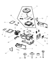 2011 Ram 1500 Armrest Diagram - 1WF78XDVAB