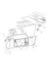2000 Jeep Grand Cherokee Sun Visor Diagram - 5HB94TL2AA